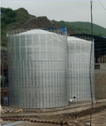 嫩江粮食钢板仓的安装全过程不用热焊接